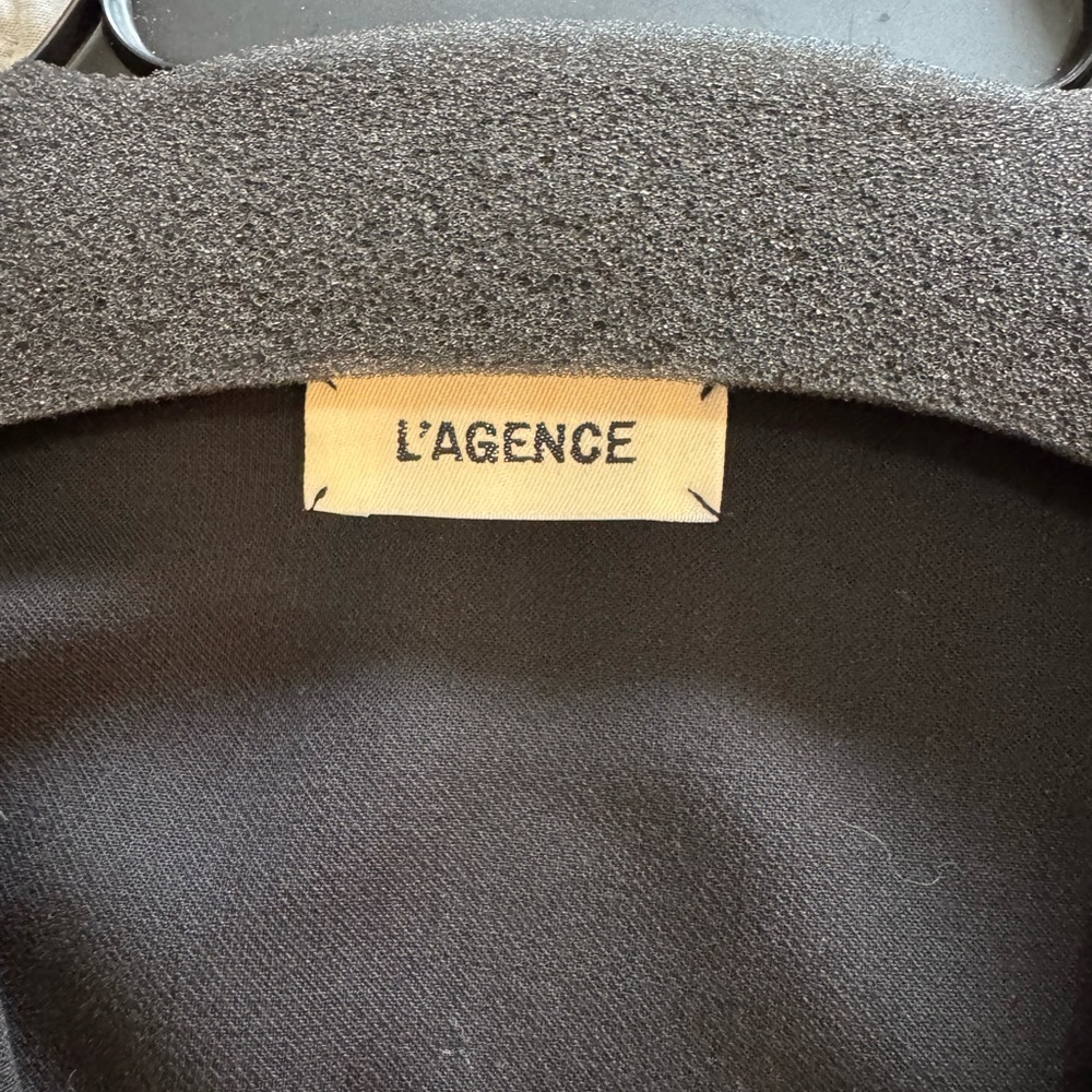NWOT L'AGENCE Cara Black V-Neck Mini Dress size 10 - Picture 8 of 14